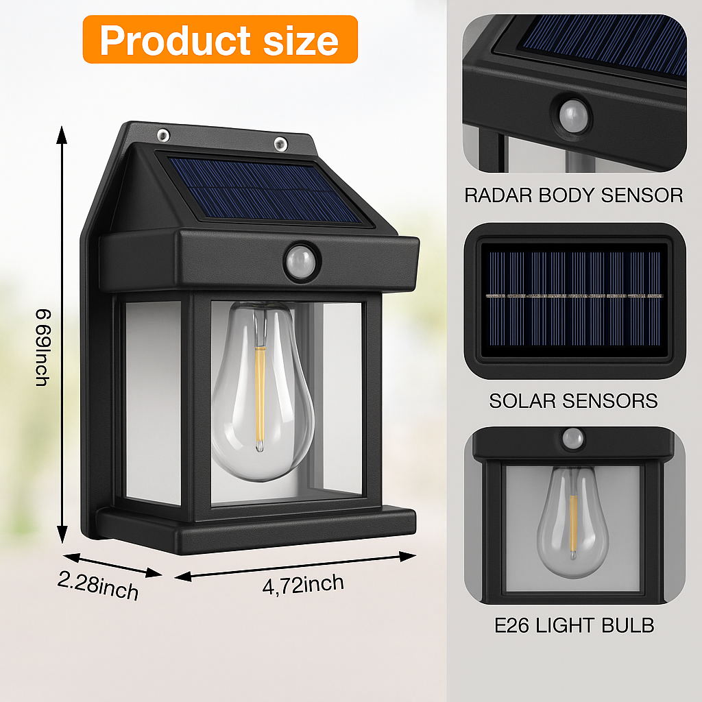 Solar Light Outdoor Wall Light